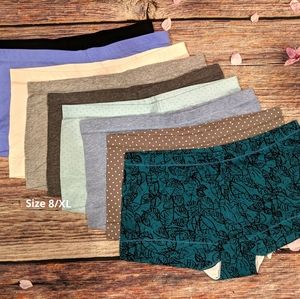 size 8/XL, 6-assorted MAIDENFORM BOYSHORT PANTIES